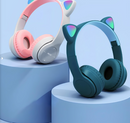 Headset Gatinho RGB Bluetooth – Som Estéreo, Conforto e Luzes Coloridas
